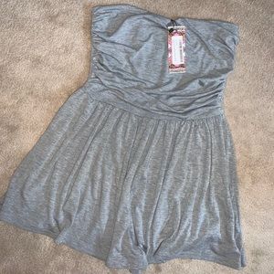 Basic Ruched Bandeau Playsuit